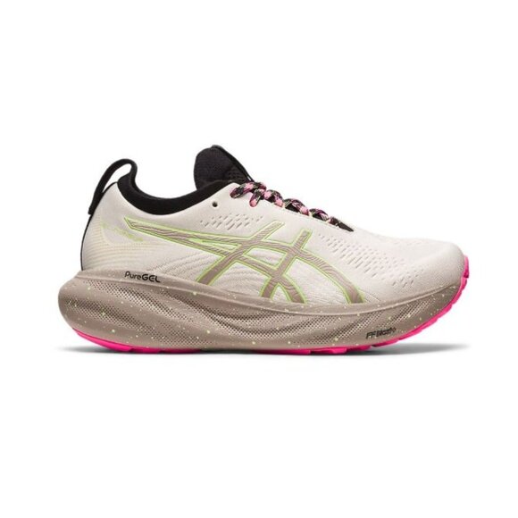 ASICS Women's Gel-Nimbus 25 Trail Shoes Nature Bathing/Lime Green Size 8 - Picture 1 of 8